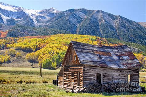 Rustic Rural Colorado Cabin Autumn Landscape Photograph by James BO Insogna