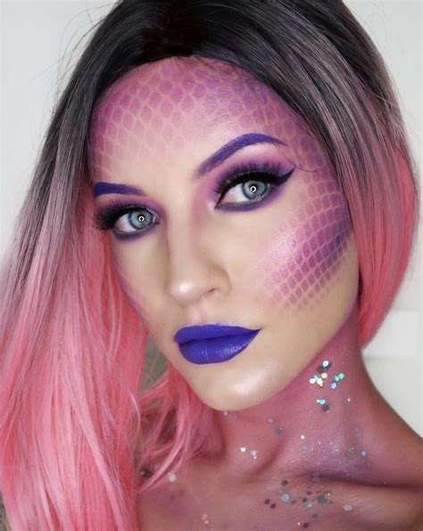 Pink mermaid Halloween inspo... IG: anneesor Deer Halloween Makeup ...