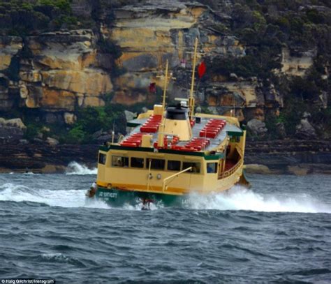 Manly ferry pictures show couple being soaked | Daily Mail Online