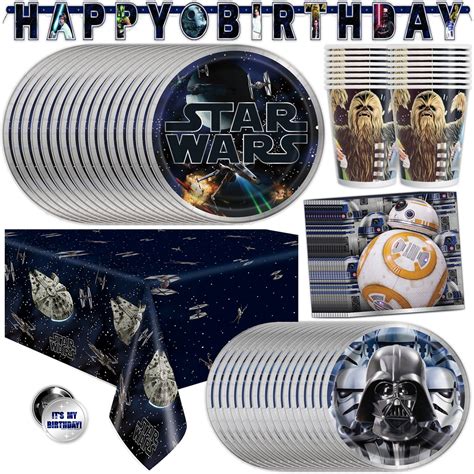 Star Wars Party Supplies Kit | Birthday Decorations | Serves 16 ...