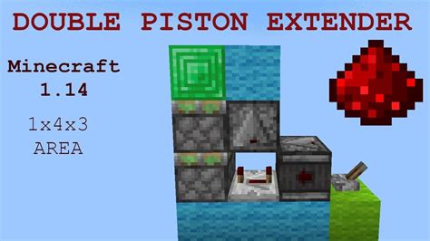 Minecraft DOUBLE PISTON EXTENDER [1.14] | Quick Tutorial | (1x4x3 Area) - YouTube