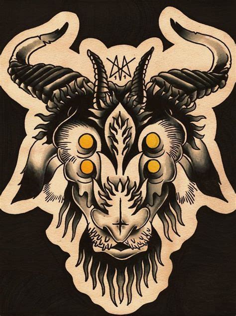 goat head tattoo ideas | Goats Head Tattoo | Tattoo goat, Traditional ...