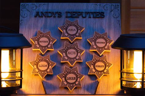 Police Badge Wooden Kids Badge Magnetic Kids Birthday Party Badge ...