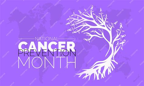 Premium Vector | National Cancer Prevention Month design template ...