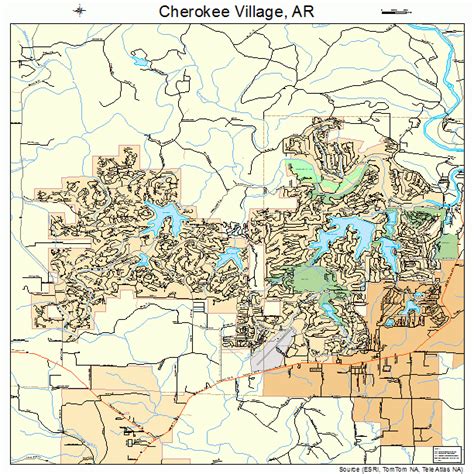 Cherokee Village Arkansas Street Map 0513472