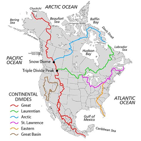 Continental Divide - WorldAtlas