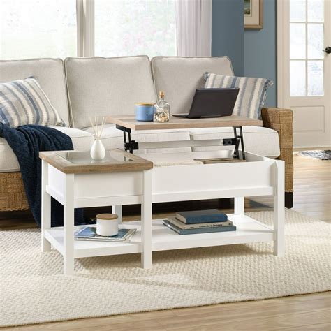 Sauder Cottage Road Lift-Top Coffee Table, Soft White Finish - Walmart.com - Walmart.com