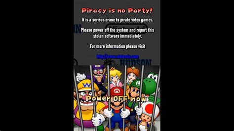 Mario Party DS ALL ANTI-PIRACY SCREEN - YouTube