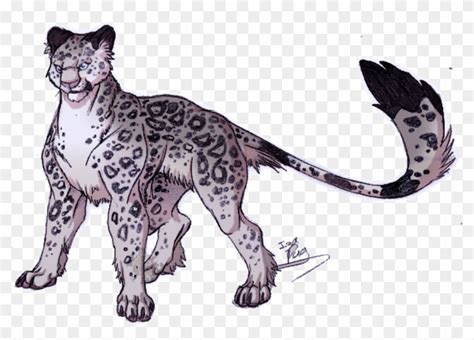 Snow Leopard By Izapug - Snow Leopard Anime Drawings - Free Transparent PNG Clipart Images Download