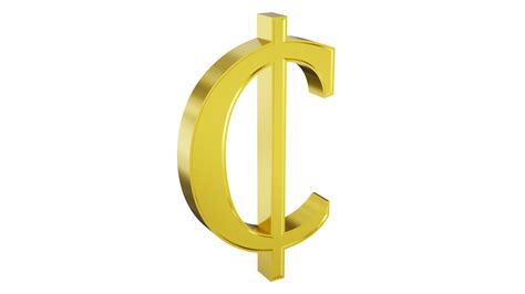 3D Cedi currency sign model - TurboSquid 1716818