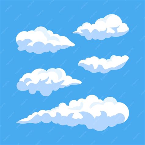 Premium Vector | Set of cartoon cloud vector illustration cloud vector ...