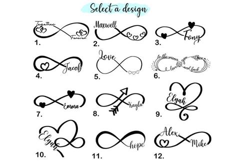 Custom Infinity Symbol Tattoo Design Digital File PNG Personalised ...