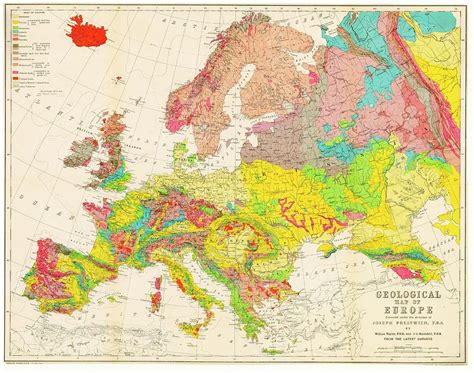 Geological Map Of Europe Photograph by American Philosophical Society - Pixels