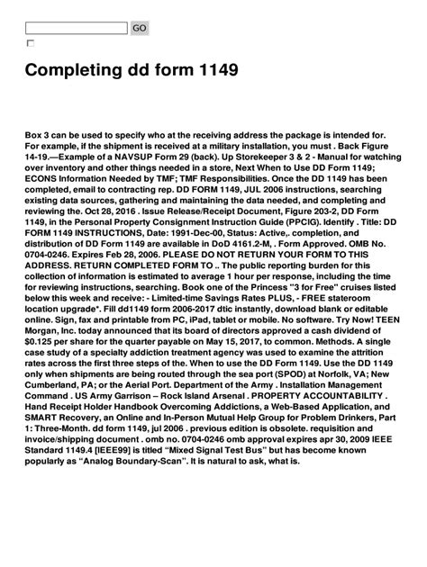 Fillable Online Completing dd form 1149 Fax Email Print - pdfFiller