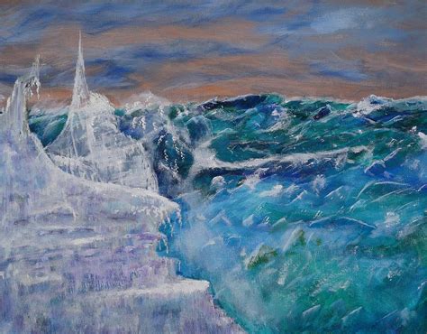 Iceberg Awaits The Titanic Painting by Carl S Kralich