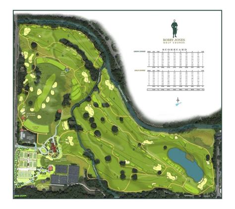 Bobby Jones Golf Course master plan | Golf courses, Golf planning, Golf