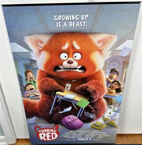 TURNING RED 2022 Disney Pixar Double Sided Original Movie Poster 27” x ...