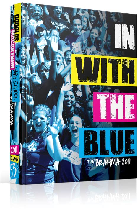 Yearbook Cover - Douglas MacArthur High School - “In With The Blue ...