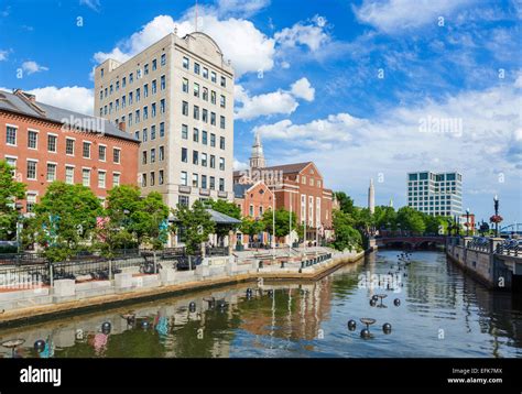 The Providence River waterfront in downtown / College Hill district ...