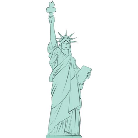 How to Draw the Statue of Liberty - Easy Drawing Art