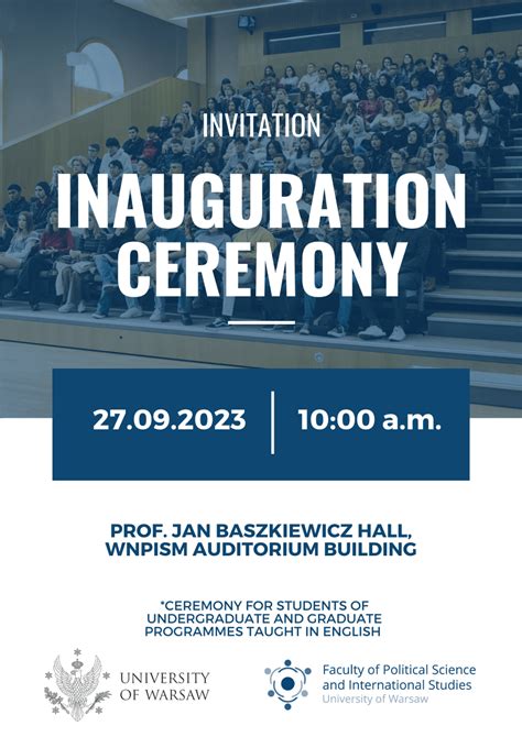 Inauguration Ceremony – Wydział Nauk Politycznych i Studiów ...