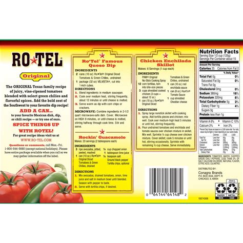 Rotel Tomatoes Nutrition Facts - Nutrition Ftempo