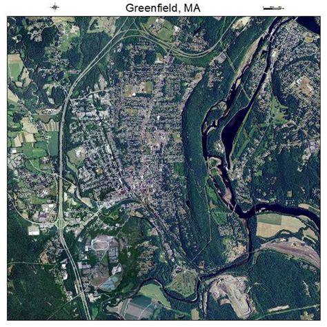 Aerial Photography Map of Greenfield, MA Massachusetts