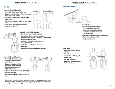 Theraband Exercise Information for Patients and Consumers Page 28-29 | Absolute Health Incorporated