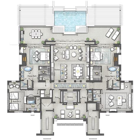 Mansion Plans With Indoor Pool - House Plan