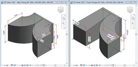 Building Revit Family Duct HVAC Fittins