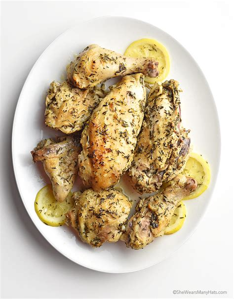 Easy Garlic Lemon Thyme Chicken Recipe - She Wears Many Hats