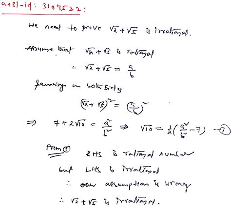 prove that root 2 + root 5 is irrational