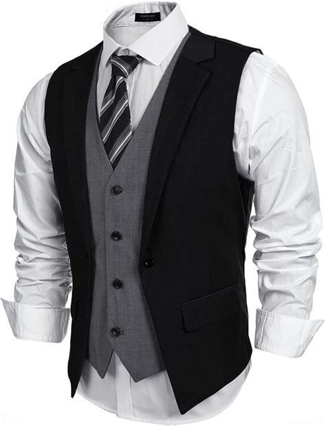 COOFANDY Mens Formal Fashion Layered Vest Waistcoat Dress Suit Vests - Berkeley Technology