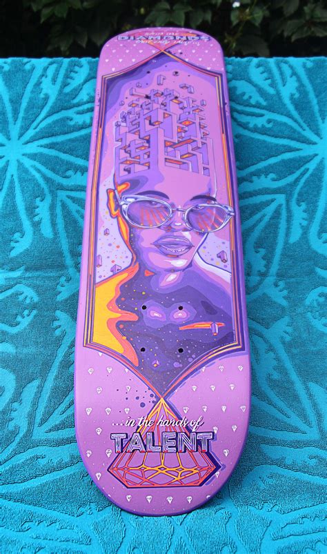 handpainted SKATEBOARD "Diamonds & Talent" on Behance