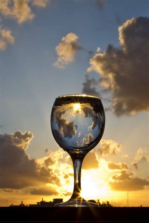 Sunset Photography Through Drinking Glass - XciteFun.net