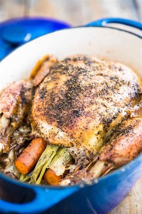 Dutch Oven Roasted Chicken • The Healthy Foodie