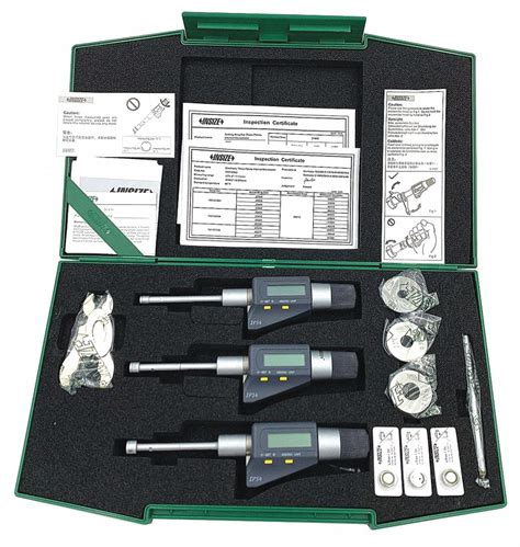 INSIZE Digital 3-Point Inside Micrometer Set, Inside Micrometer Type 3 ...