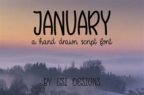 January - A Hand Drawn Script Font By ESI Designs | TheHungryJPEG