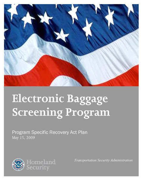 TSA: Planning Guidelines and Design Standards for Checked Baggage Inspection Systems, Version 5. ...