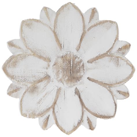 White Rustic Flower Wood Wall Decor | Hobby Lobby | 1799501