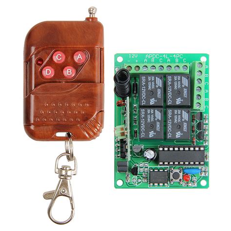 4-Channel 315MHz Wireless RF Remote Controller with Relay receiver – Digitalelectronics.lk