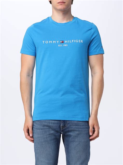 TOMMY HILFIGER: t-shirt for man - Blue | Tommy Hilfiger t-shirt MW0MW11797 online on GIGLIO.COM