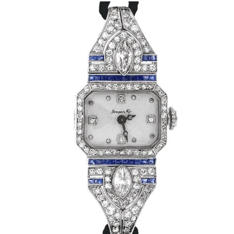 Art deco Sapphire and Diamond Watches - Jewelry | DC VA MD | Pampillonia Jewelers | Estate and ...