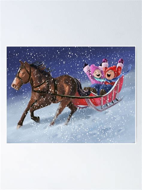 "One Horse Open Sleigh" Poster for Sale by TheArtCave | Redbubble