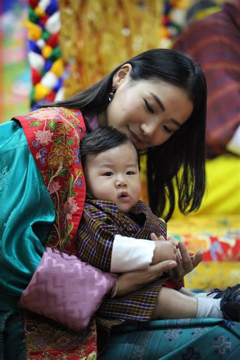 Queen Jetsun Pema with her son Crown Prince Jigme Namgyel Wangchuck of ...