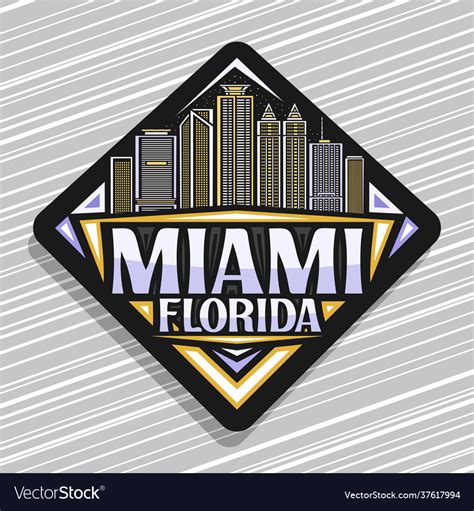 Logo for miami Royalty Free Vector Image - VectorStock