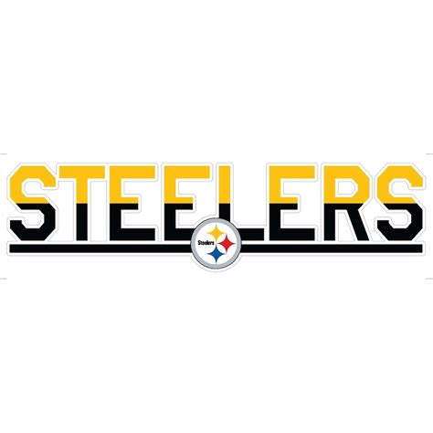 Pittsburgh Steelers 3" x 10" Duo-Tone Car Decal