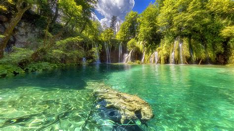 Photos Croatia Plitvice Lakes National Park Nature 1920x1080