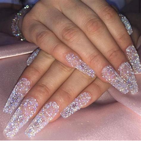 Uñas Brillantes espectaculares💋 | Crystal nails, Coffin nails designs ...