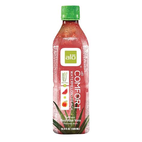 Alo Original Comfort Aloe Vera Juice Drink - Watermelon And Peach ...